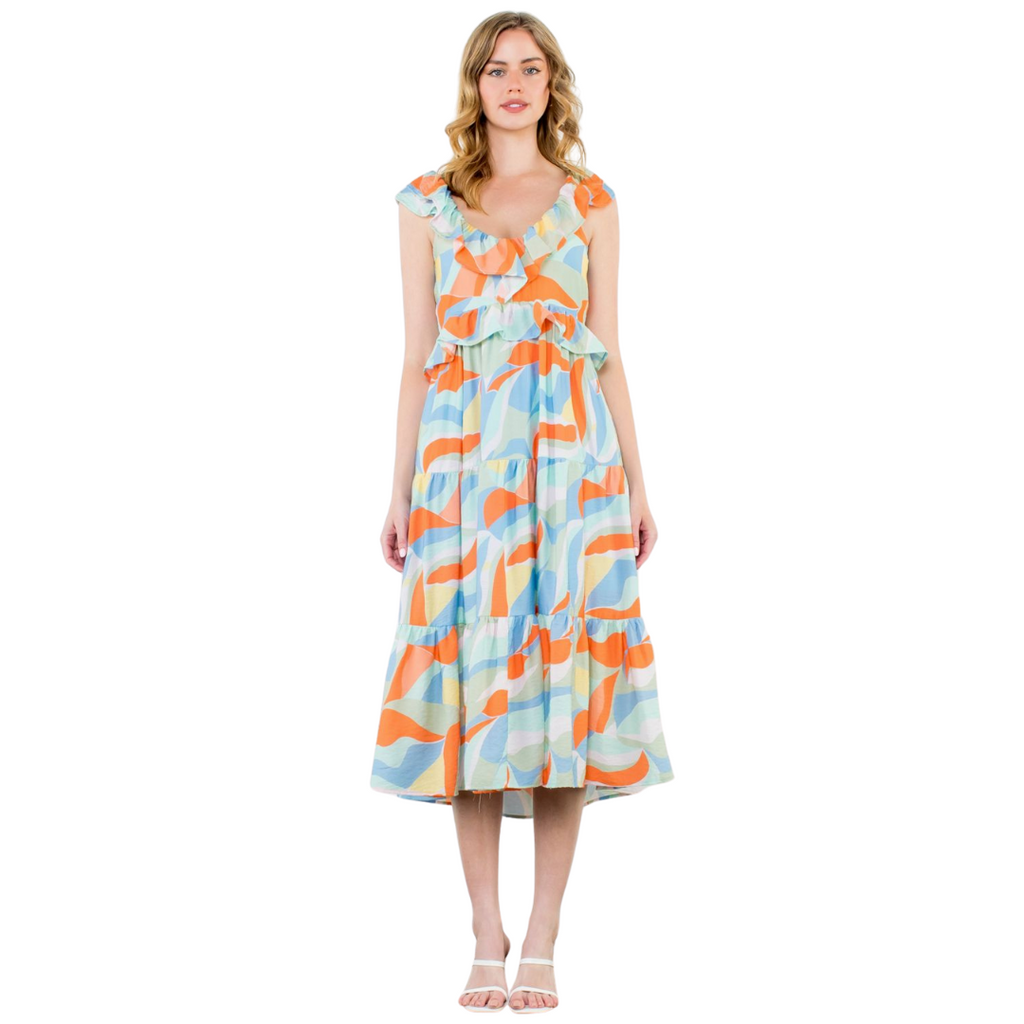 Abstract Print Maxi Dress Abstract Print Maxi Dress